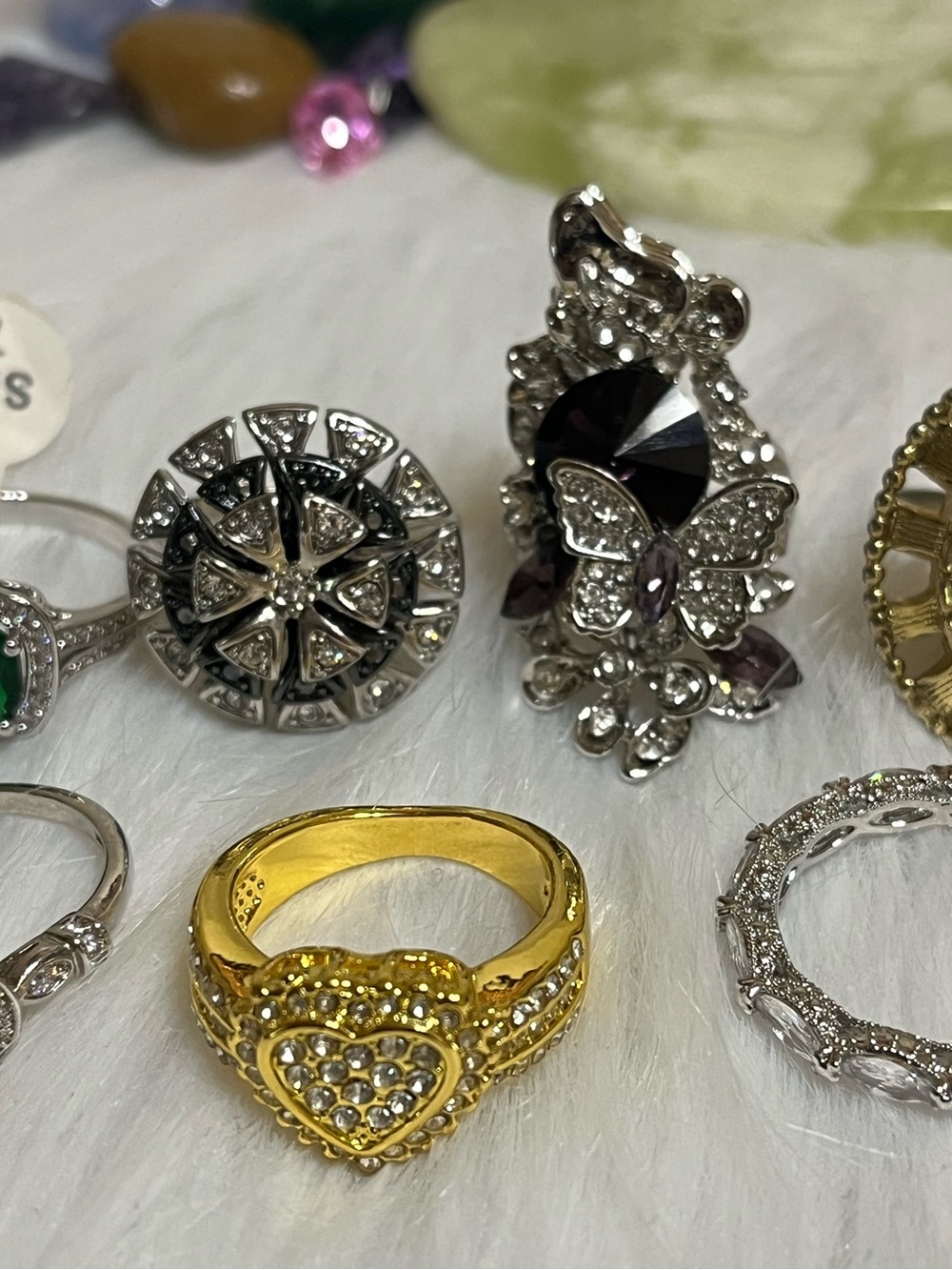17 Sparkling Rings Lot - Picture 3 of 14